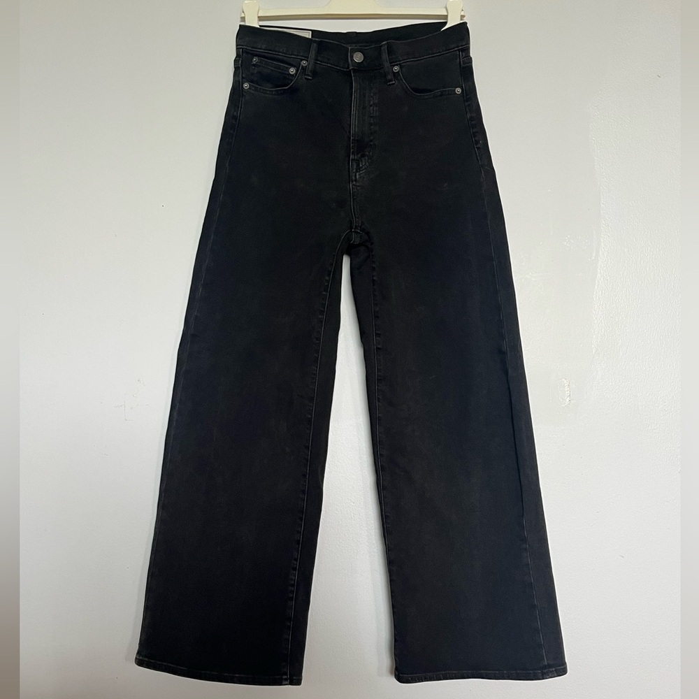 GAP Black Women's Wide Leg, Sky-High Jeans